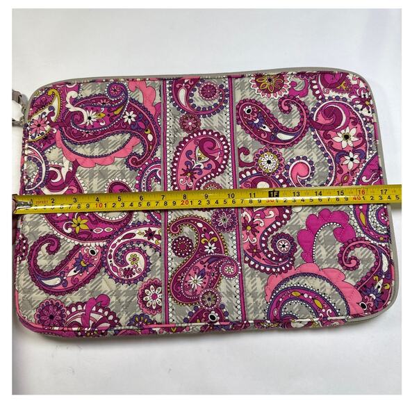 Vera Bradley Paisley Meets Plaid Softshell Computer Laptop Sleeve Case Retired - Picture 9 of 10